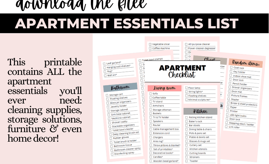 The best apartment necessities list : 110+ apartment essentials you can’t forget!