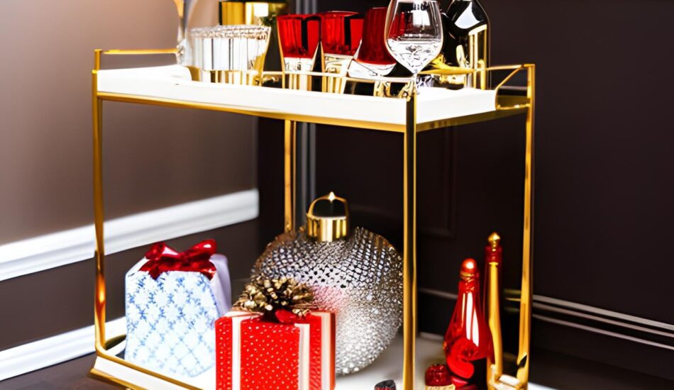 Christmas Bar Cart Styling: 19 Stunning Festive Setups for Every Budget & Style!